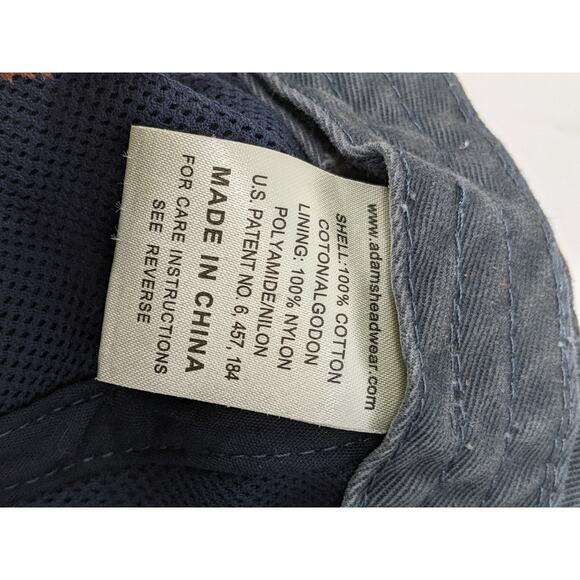 Prock Marine Company Hat Adams Brand Slideback Adjustable Black Embroidered - Picture 11 of 11